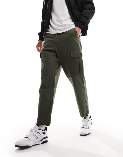 Cropped sales cargo trousers