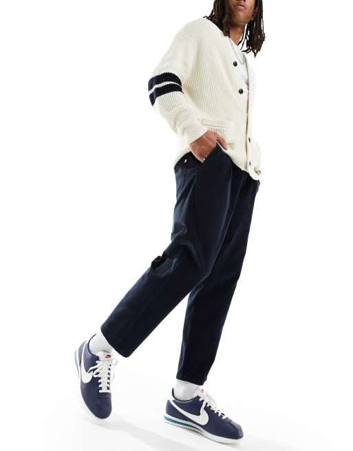 Farah - Hawtin - Pantaloni blu navy in velluto a coste