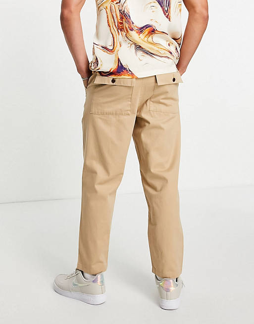 Trousers & Chinos Farah Hawtin relaxed fit trousers in sand 