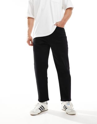 hawtin straight leg jeans in black