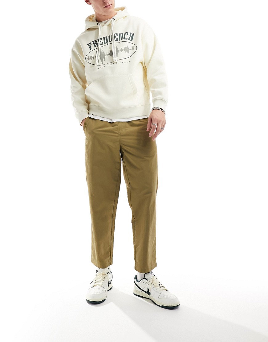 Farah Hawtin Technical Relaxed Tapered Pants In Beige-neutral