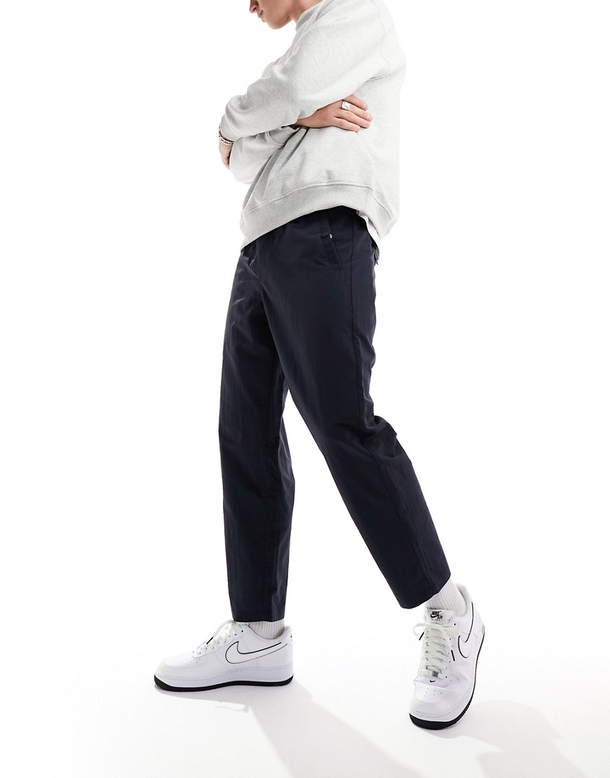 Farah Hawtin Technical Relaxed Tapered Pants In Navy