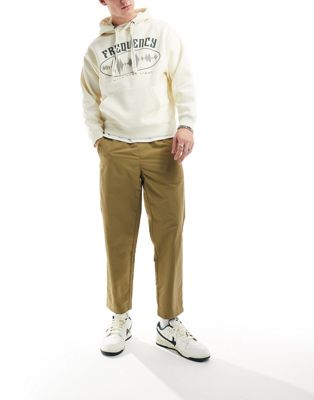 Farah hawtin technical relaxed tapered trousers in beige - ASOS Price Checker