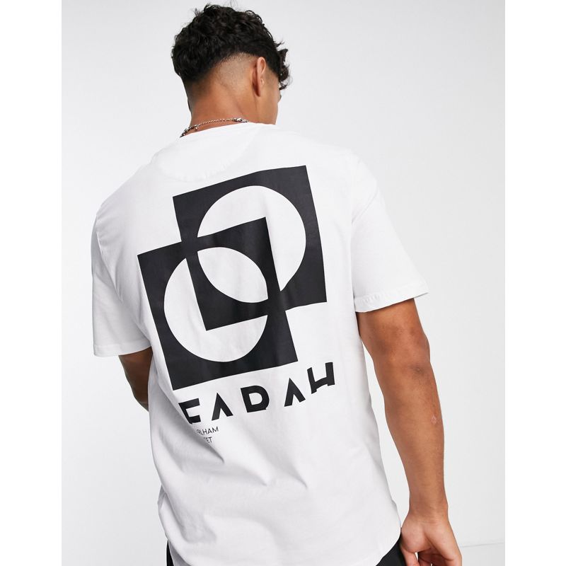 Novità sxsvU Farah - Heads - T-shirt bianca con grafica