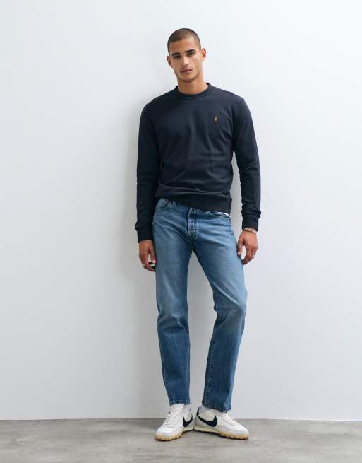 Farah Hemming crewneck sweatshirt in navy, 2 of 5