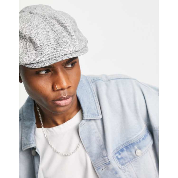 Herringbone baker boy hat on sale