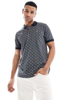 Farah Farah heydon monogram polo in green