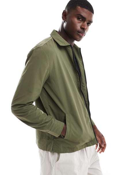 Farah – Holwick – Zapinana na zamek kurtka koszulowa w kolorze khaki - view 1