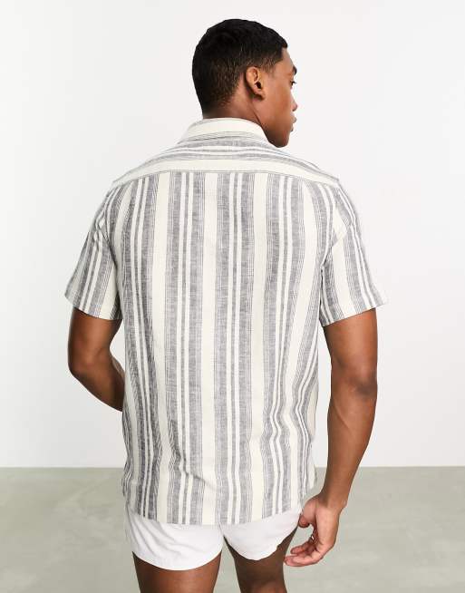 farah white short sleeve shirt