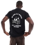 [Farah] Farah Jasper graphic t-shirt in black S BLACK