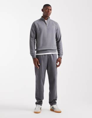 Farah Jim 1/4 Zip Sweatshirt In Gray