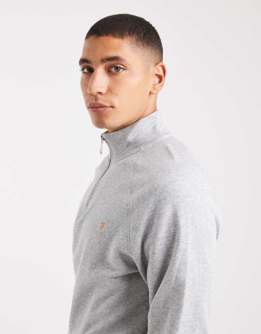 Farah - Jim - Sweat à demi-fermeture éclair - Gris clair, 4 de 5