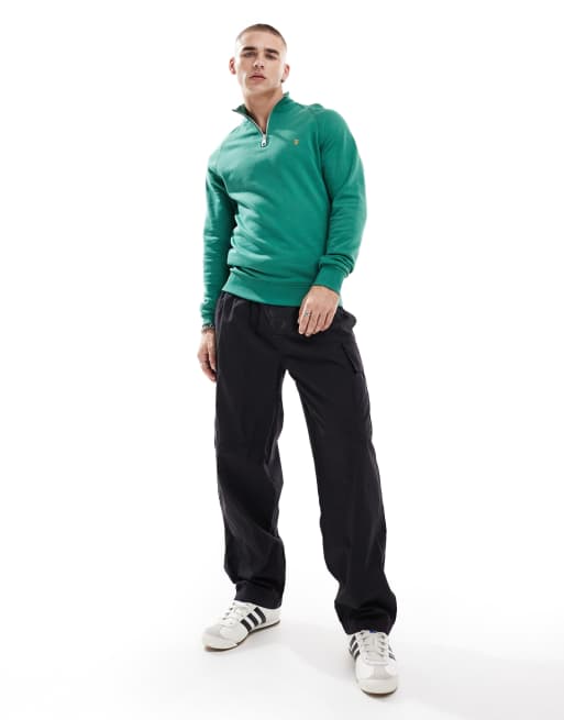 Farah – Jum – Zielona bluza z zamkiem pod szyją, 3 z 4