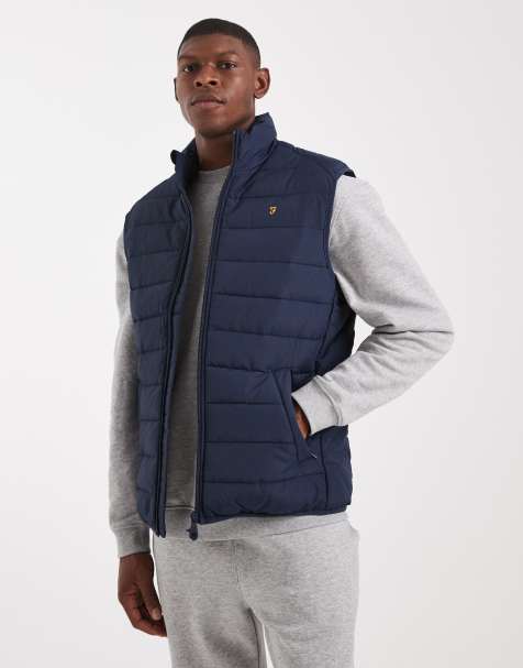 Farah kennedy padded gilet in navy - view 1