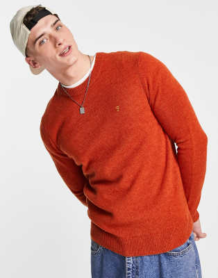 burnt orange knitted jumper