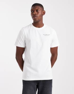 Farah Farah Landsdown graphic t-shirt in white - WHITE