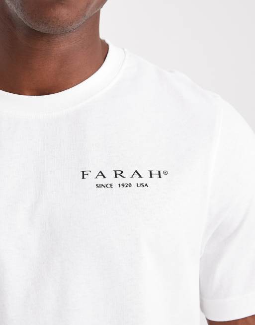 Farah Landsdown graphic t-shirt in white - WHITE, 5 of 5