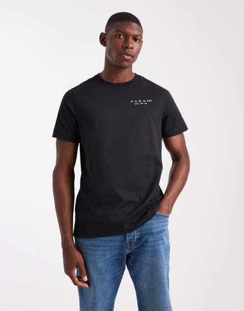Farah landsdown grphic t-shirt in black - view 1