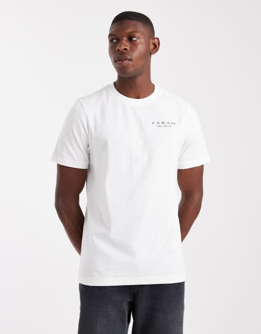 Farah - Landsdown - T-shirt à imprimé graphique - Blanc