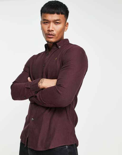 Farah – Langärmliges Hemd in Rot 