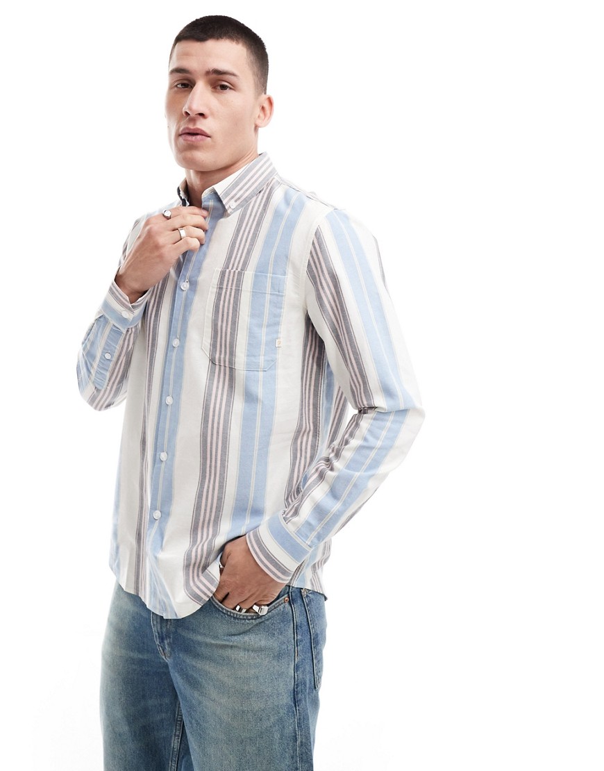 Farah large stripe long sleeve shirt in multi