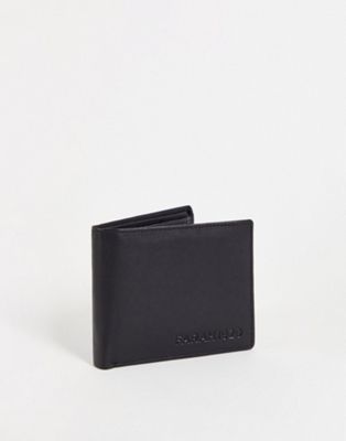Farah leather bi-fold wallet with coin pouch in black
