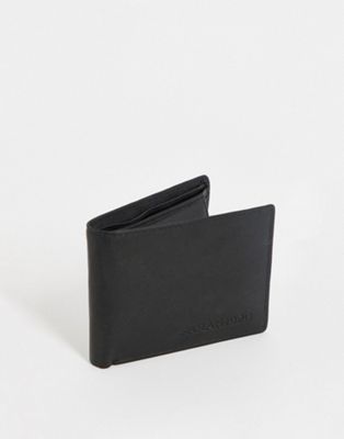 Farah leather bifold wallet in black