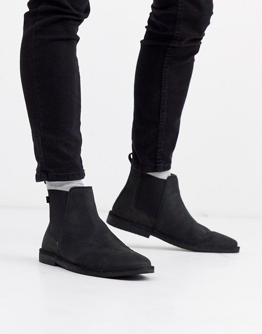 Farah leather chelsea boot in black