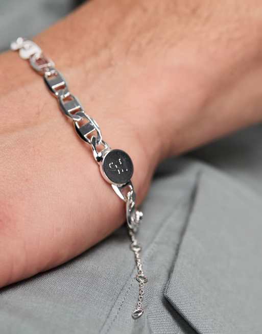 Farah link chain bracelet in silver