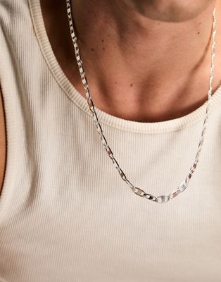 Farah link chain necklace in silver