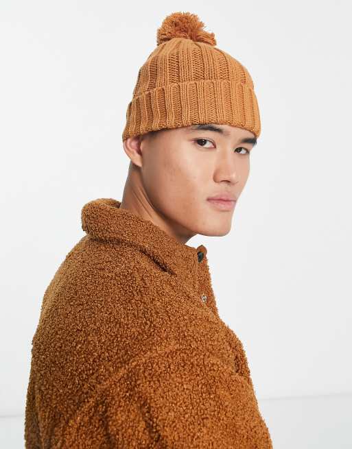 Tan store bobble hat