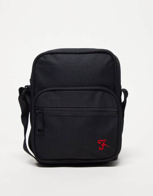 Farah logo crossbody bag in black