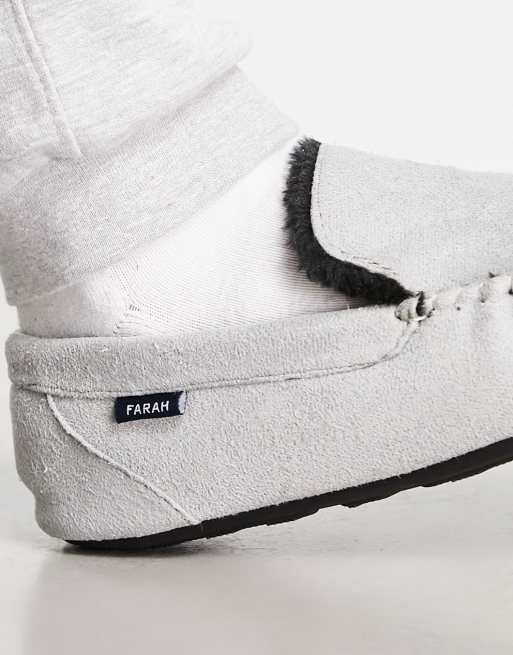 Farah logo moccasins in gray, 3 of 4