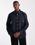 [Farah] Farah long sleeve Brewer box shirt in navy XL NAVY