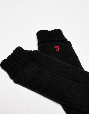 Farah long slipper socks in black