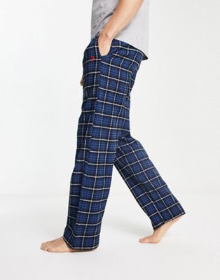 Farah Lounge Pant In Black And Blue