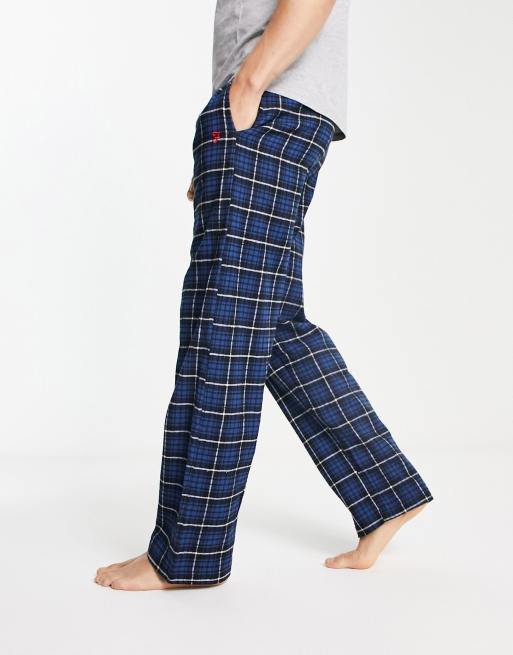 Farah lounge pant in black and blue