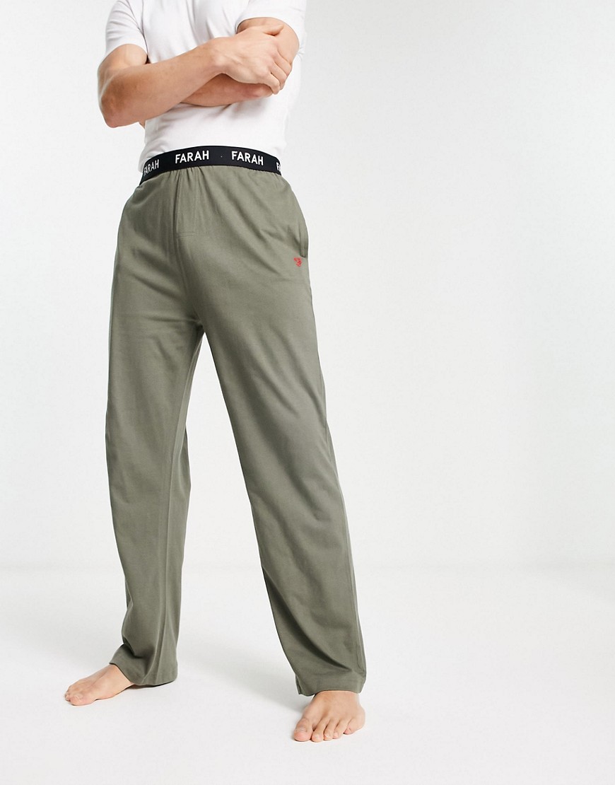 Farah Lounge Pant In Dusty Olive-green