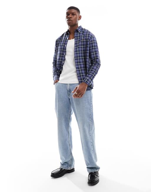 Farah - Macgregor - Chemise à manches longues avec motif à carreaux - Noir et bleu , 2 de 4