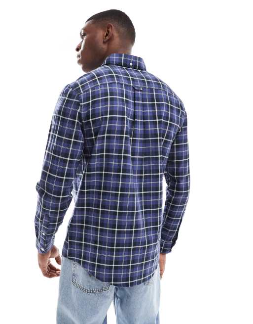 Farah - Macgregor - Geruit overhemd met lange mouwen in zwart en blauw , 4 van 4