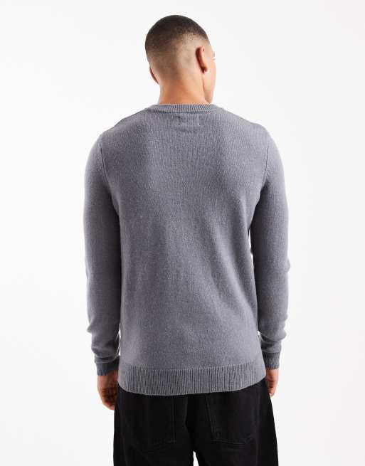 Farah maidstone lambswool jumper in grey, 3 of 5