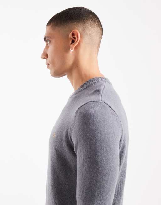 Farah maidstone lambswool jumper in grey, 4 of 5