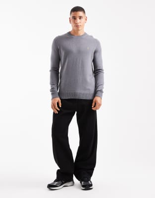 Farah Maidstone Lambswool Sweater In Blue