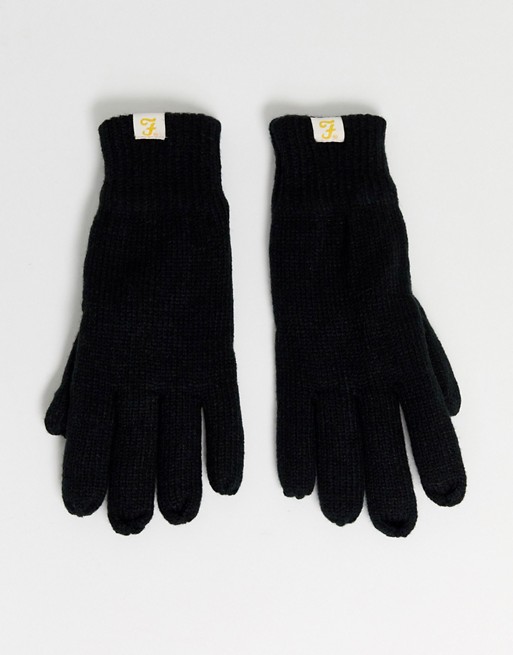 Farah Makalu lined gloves in black