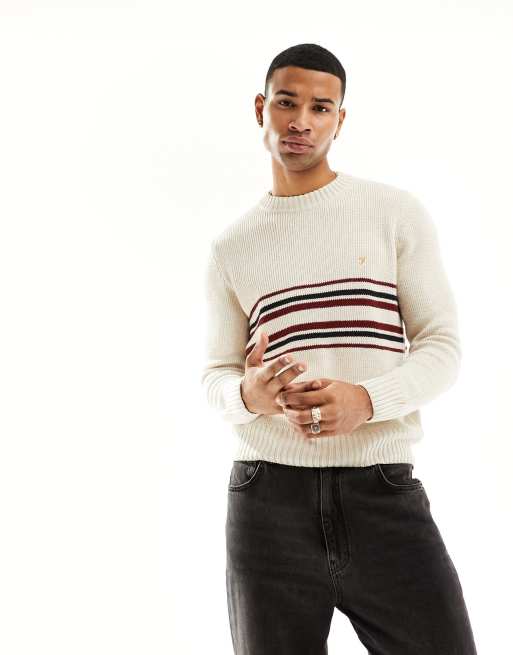 Farah maldini knit sweater in beige