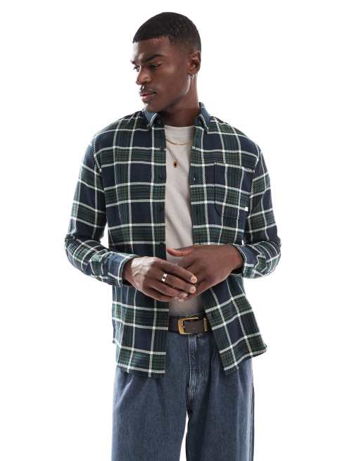 Farah - Marcelo - Camicia a maniche lunghe blu navy a quadri