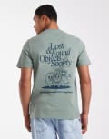 [Farah] Farah Marcham graphic t-shirt in green L GREEN