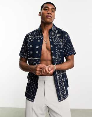 Farah Marcus Bandana Print Short Sleeve