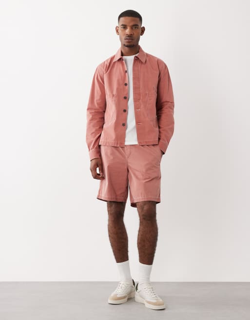 Farah Mattison - Camicia giacca a maniche lunghe rossa con logo in coordinato, 2 di 5