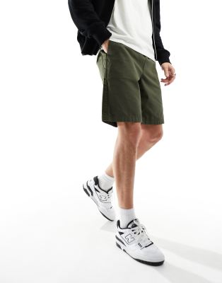 Farah mayhew canvas shorts in khaki-Green